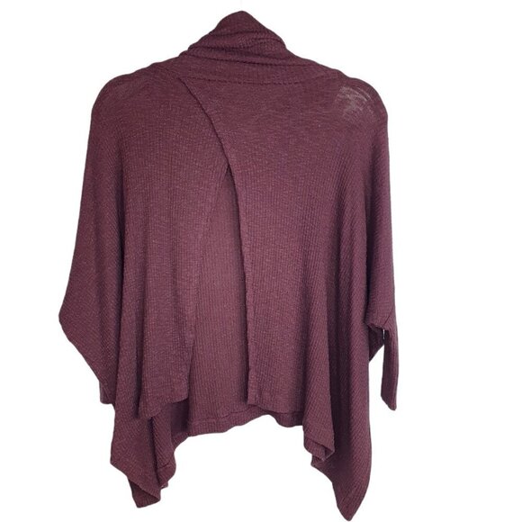 Free People Beach women’s Burgundy Cowl Neck Open Split Back Top Size XS - Picture 2 of 5